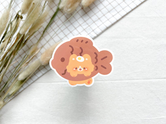 Mochi Taiyaki Die Cut Sticker